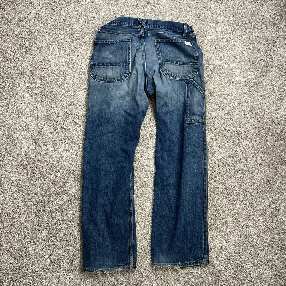VTG Old Navy Worker's Carpenter Baggy Relaxed Straight Jeans Mens 36x32 Blue Y2K